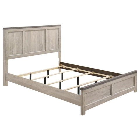 Castlewood 4-Piece Eastern King Panel Bedroom Set Grey and Weathered Taupe