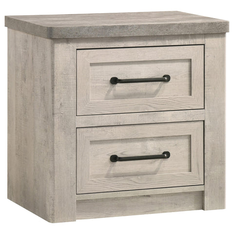 Castlewood 4-Piece Eastern King Panel Bedroom Set Grey and Weathered Taupe