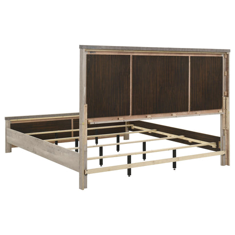 Castlewood 5-Piece Eastern King Panel Bedroom Set Grey and Weathered Taupe