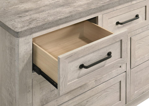 Castlewood 4-Piece Queen Panel Bedroom Set Grey and Weathered Taupe