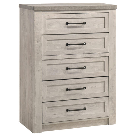 Castlewood 5-Piece Queen Panel Bedroom Set Grey and Weathered Taupe