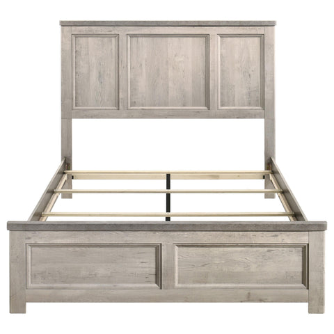 Castlewood Farmhouse Queen Panel Bed Grey and Weathered Taupe