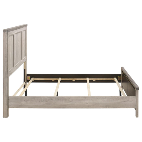 Castlewood Farmhouse Queen Panel Bed Grey and Weathered Taupe