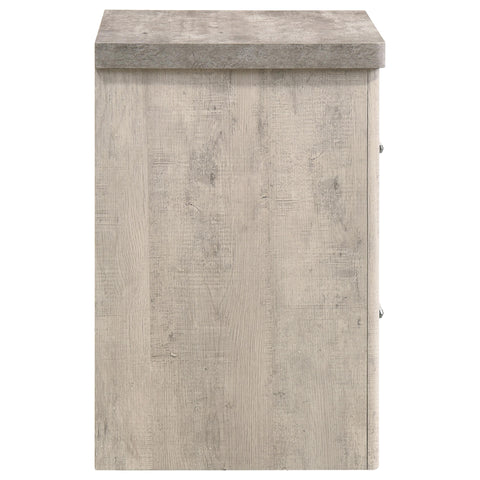 Castlewood Farmhouse 2-Drawer Nightstand Grey and Weathered Taupe