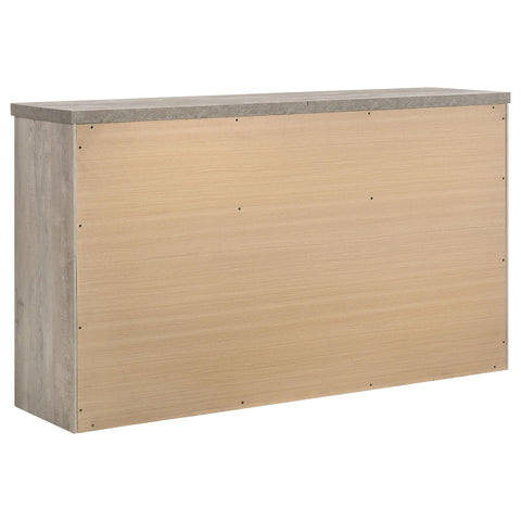 Castlewood Farmhouse 7-Drawer Dresser Grey and Weathered Taupe