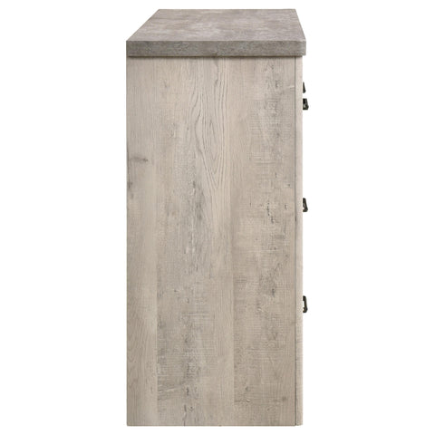 Castlewood Farmhouse 7-Drawer Dresser Grey and Weathered Taupe