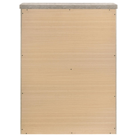 Castlewood Farmhouse 5-Drawer Chest Grey and Weathered Taupe