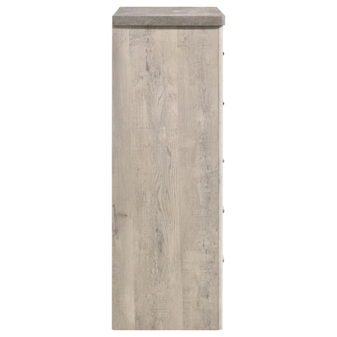 Castlewood Farmhouse 5-Drawer Chest Grey and Weathered Taupe