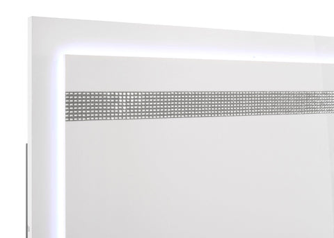Cayenne Touch-Control LED Queen Platform Bed White High Gloss