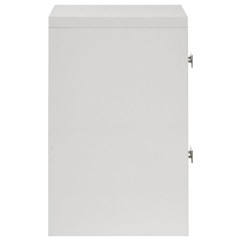 Cayenne Contemporary 2-Drawer Nightstand with Chrome Pulls White High Gloss