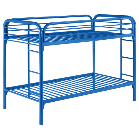 Marley Metal Twin Over Twin Bunk Bed BlueBlue