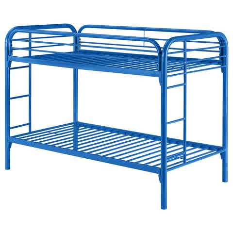 Marley Metal Twin Over Twin Bunk Bed BlueBlue