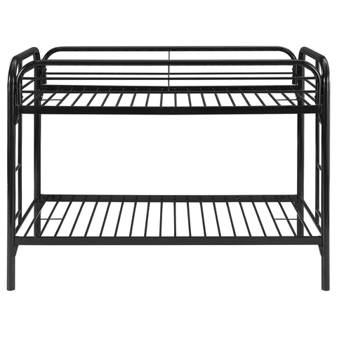 Marley Metal Twin Over Twin Bunk Bed BlackBlack