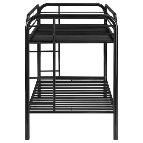 Marley Metal Twin Over Twin Bunk Bed BlackBlack
