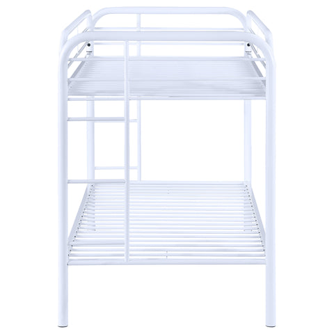 Marley Metal Twin Over Twin Bunk Bed WhiteWhite