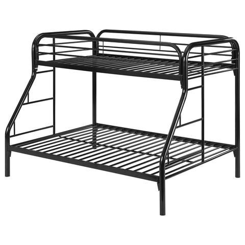 Marley Metal Twin Over Full Bunk Bed BlackBlack