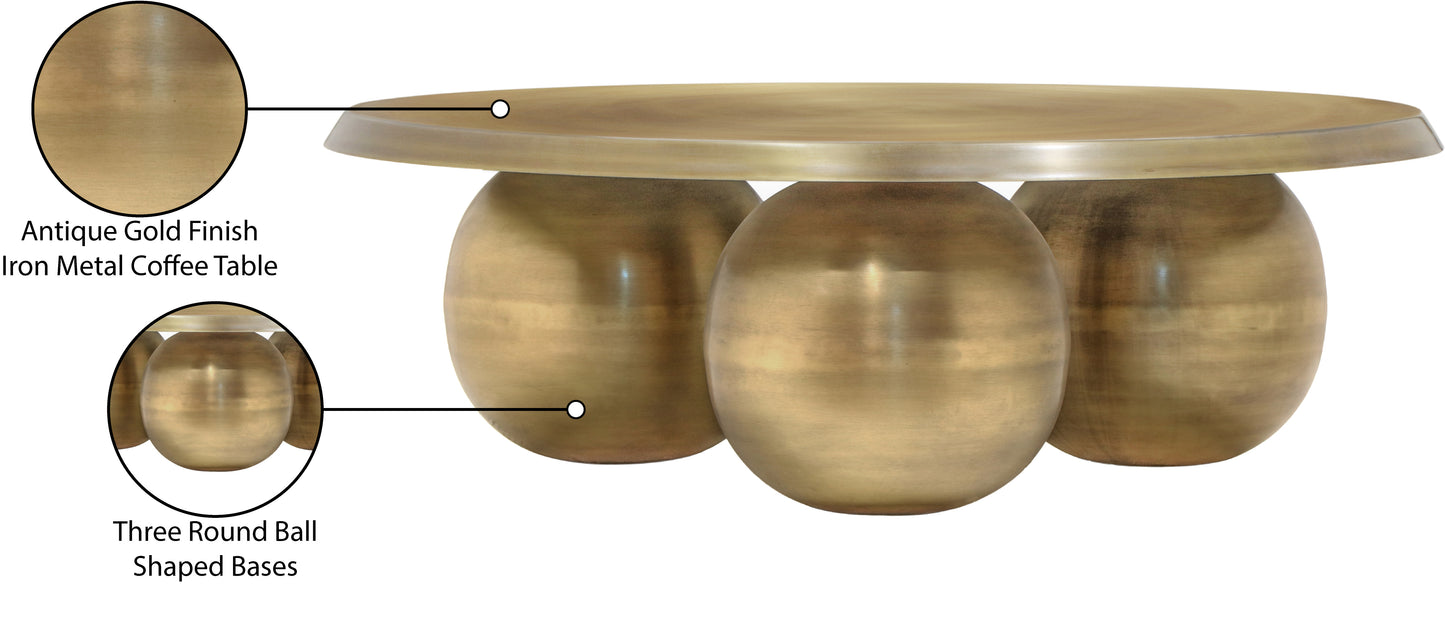 madison gold coffee table