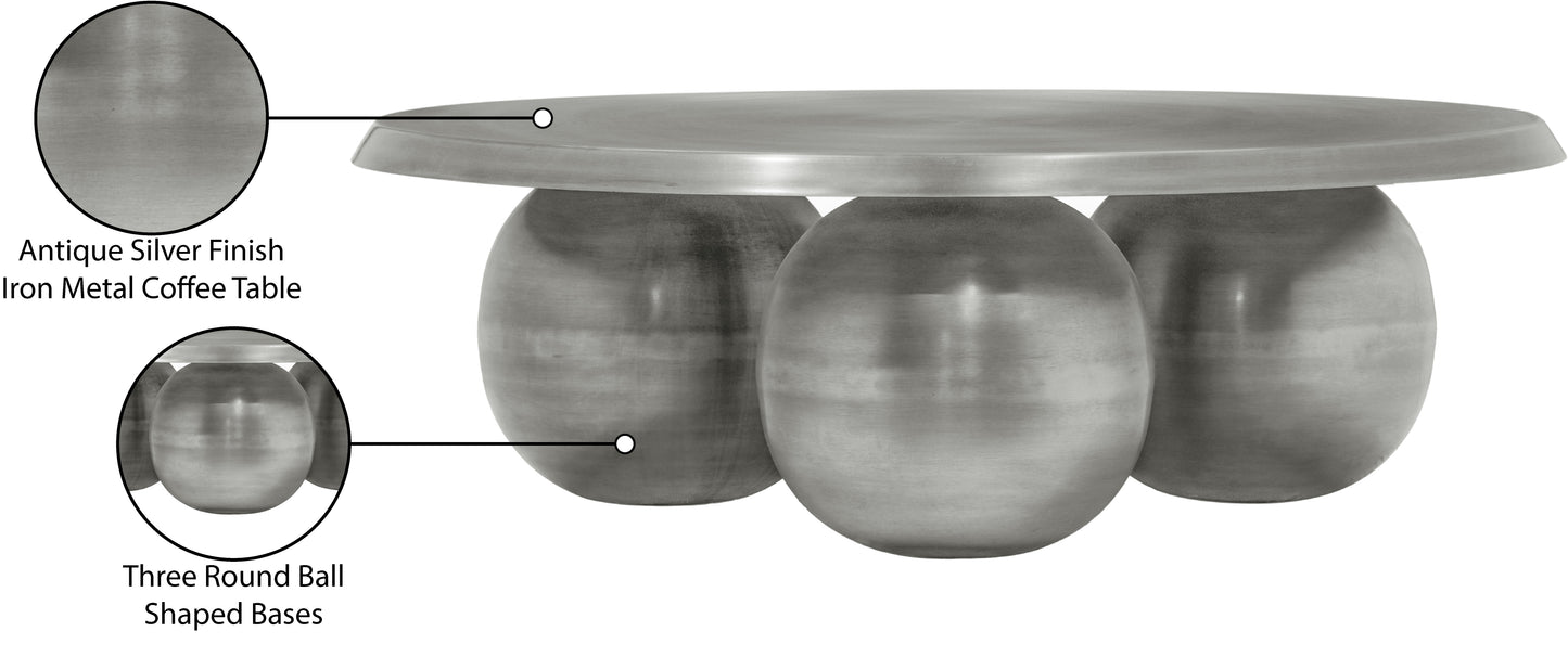 madison silver coffee table