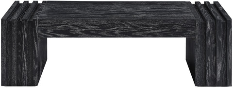 Opal Black Oak Veneer And Solid Wood Coffee Table, 1 Piece