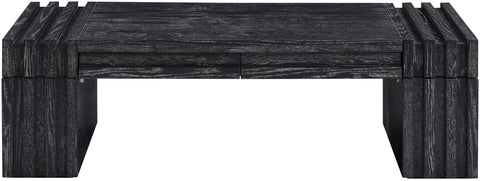 Opal Black Oak Veneer And Solid Wood Coffee Table, 1 Piece