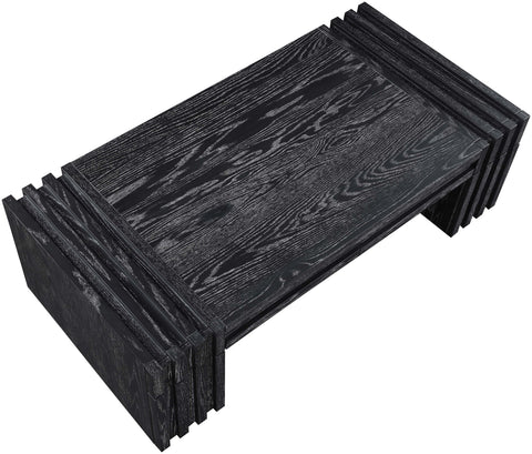 Opal Black Oak Veneer And Solid Wood Coffee Table, 1 Piece