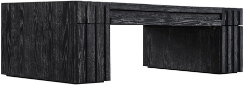 Opal Black Oak Veneer And Solid Wood Coffee Table, 1 Piece