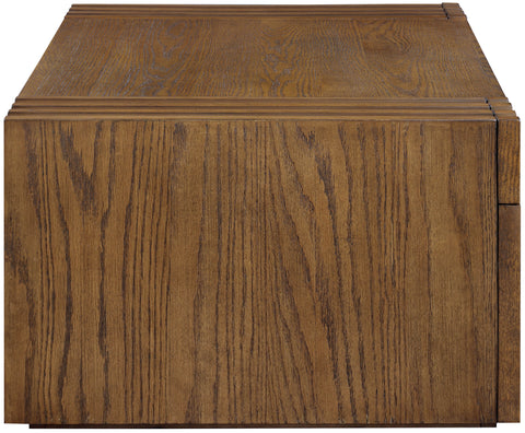 Opal Brown Oak Veneer And Solid Wood Coffee Table, 1 Piece