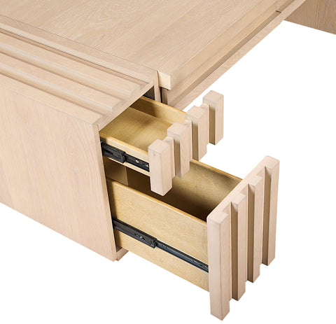 Opal Natural Oak Veneer And Solid Wood Coffee Table, 1 Piece