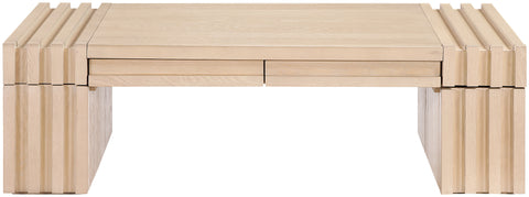 Opal Natural Oak Veneer And Solid Wood Coffee Table, 1 Piece