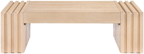 Opal Natural Oak Veneer And Solid Wood Coffee Table, 1 Piece