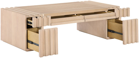 Opal Natural Oak Veneer And Solid Wood Coffee Table, 1 Piece
