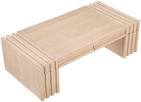 Opal Natural Oak Veneer And Solid Wood Coffee Table, 1 Piece