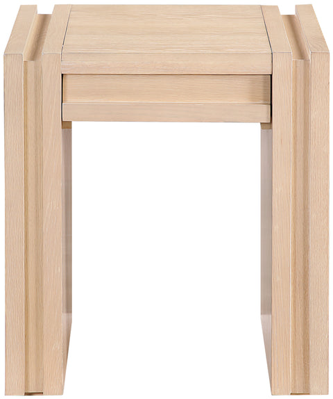 Opal Natural Oak Veneer And Solid Wood End Table, 1 Piece
