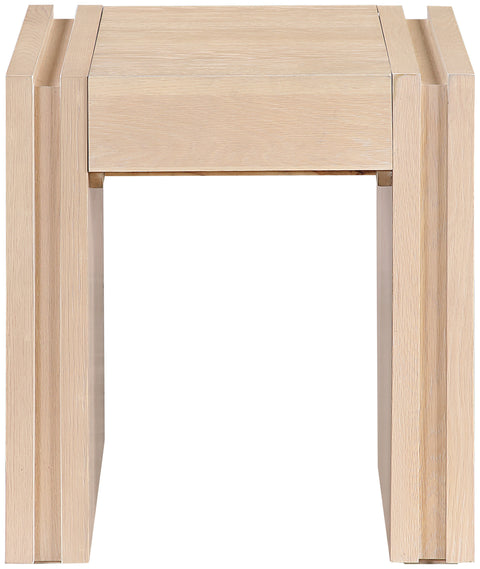 Opal Natural Oak Veneer And Solid Wood End Table, 1 Piece