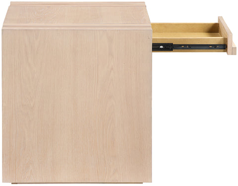 Opal Natural Oak Veneer And Solid Wood End Table, 1 Piece