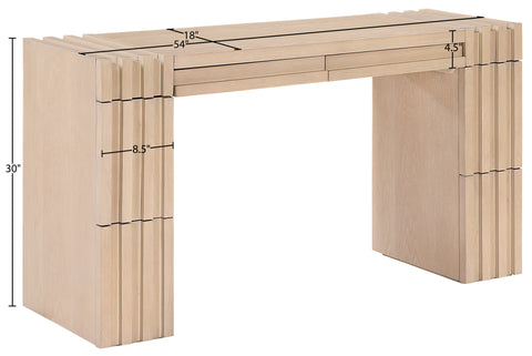 Opal Natural Oak Veneer And Solid Wood Console Table, 1 Piece