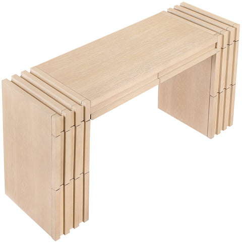 Opal Natural Oak Veneer And Solid Wood Console Table, 1 Piece