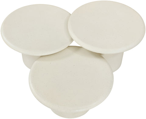 Dorian Cream Concrete And Fiberglass Indoor / Outdoor Coffee Table, 3-Piece