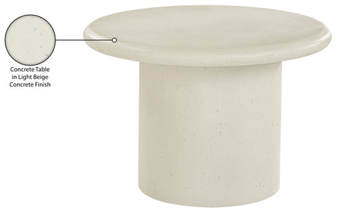 Dorian Cream Concrete And Fiberglass Indoor / Outdoor Coffee Table, 1 Piece (Style 3)