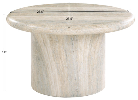 Dorian Natural Concrete And Fiberglass Indoor / Outdoor Coffee Table, 1 Piece (Style 2)