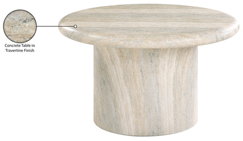 Dorian Natural Concrete And Fiberglass Indoor / Outdoor Coffee Table, 1 Piece (Style 2)