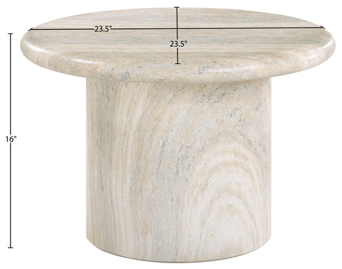 Dorian Natural Concrete And Fiberglass Indoor / Outdoor Coffee Table, 1 Piece (Style 3)