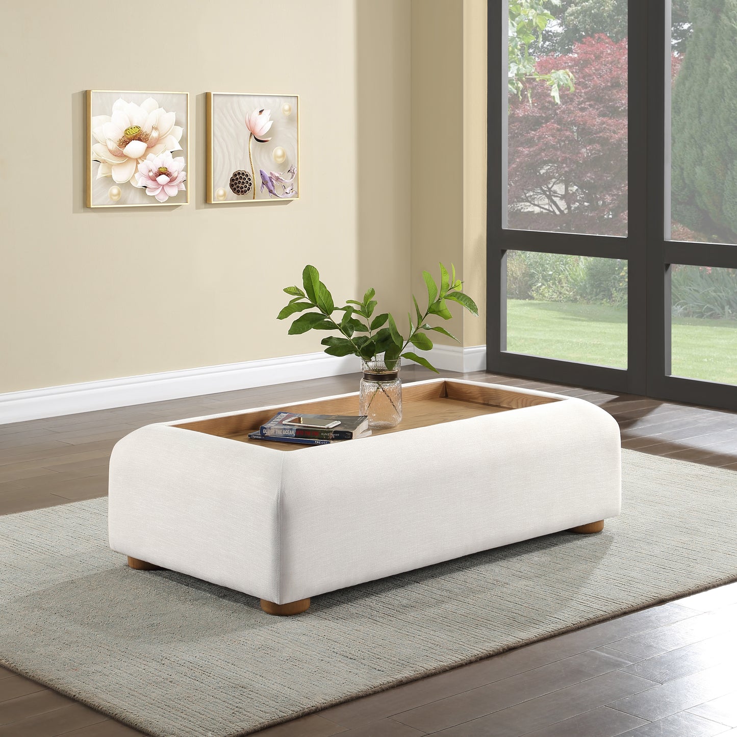 gideon cream coffee table