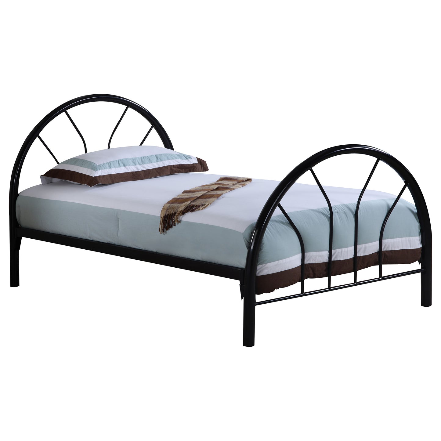 hawes metal twin open frame bed black