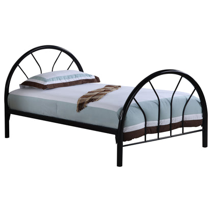 Hawes Metal Twin Open Frame Bed Black