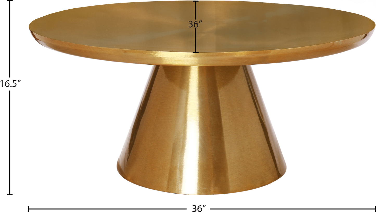 alden brushed gold coffee table c