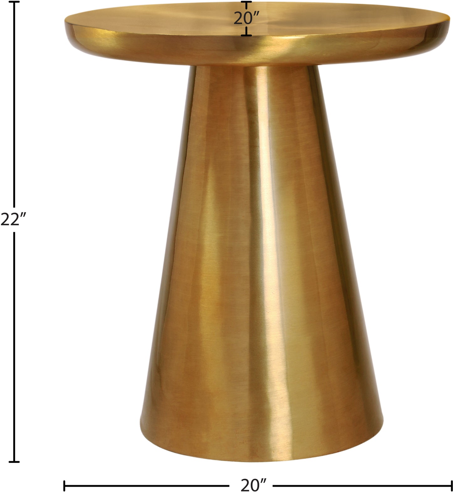 alden brushed gold end table e