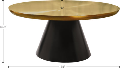 Alden Brushed Gold/Matte Black Coffee Table C