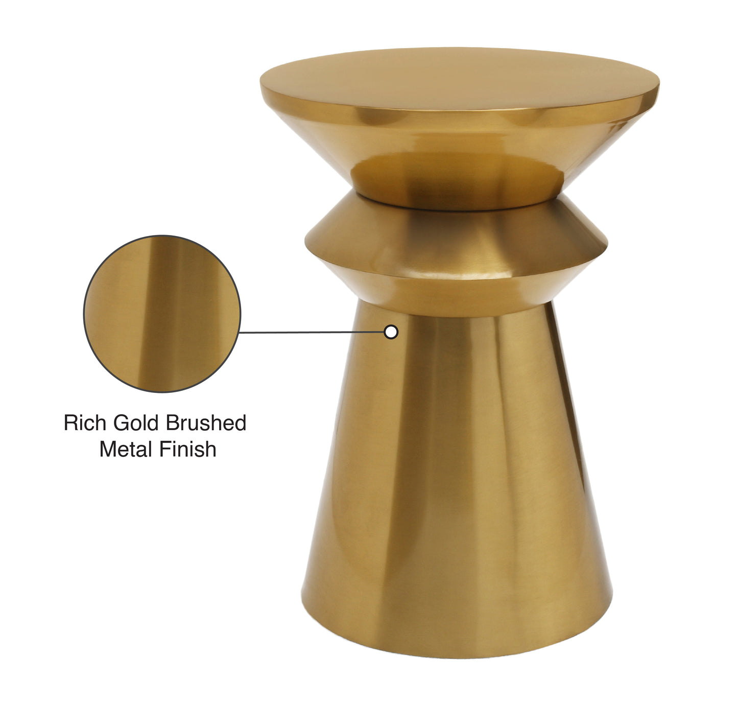 magani brushed gold end table et