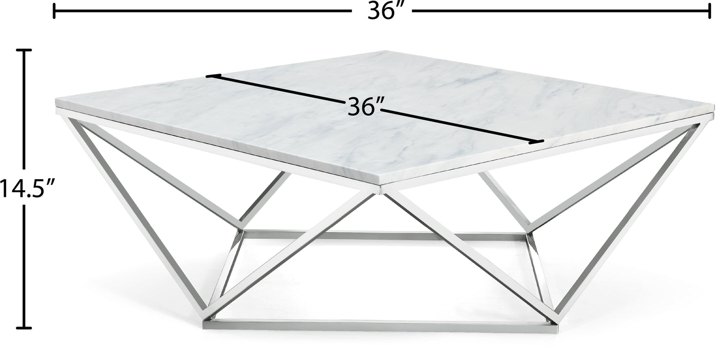 alexandra chrome coffee table c